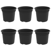 Okrągła doniczka na kwiaty 6 pcs Czarny ? 12,5 x 10 cm
