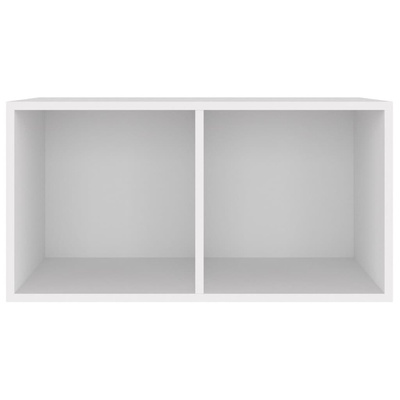Szafka na winyle, biała, 71x34x36 cm, materiał drewnopochodny