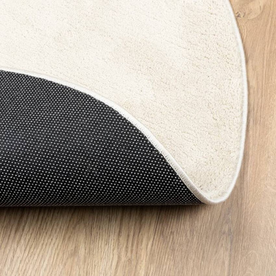 vidaXL Dywan OVIEDO z krótkim włosiem, beżowy, Ø 100 cm