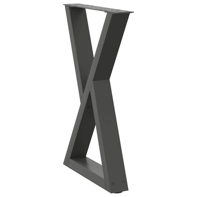 Nogi do stołu jadalnego 2 szt. Antracyt 60x(72-73,3) cm Stal