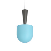 Lampa wisząca Visby Ledea metalowa szaro-niebieska E27 pojedyncza do salonu