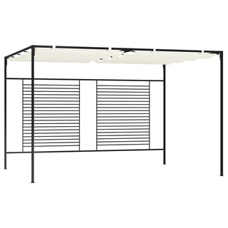 Altana ogrodowa ze zwijanym dachem, 3x4x2,3m, kremowa, 180 g/m?