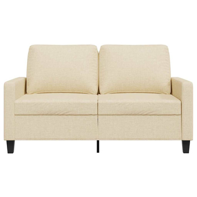 2-osobowa sofa, kremowa, 120 cm, tapicerowana tkaniną