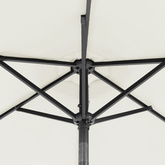 Parasol ogrodowy na stalowym słupku, biały, 225x225x212 cm