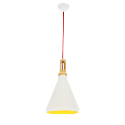 Lampa sufitowa wisząca candellux robinson 31-37695 e27 biały / wnętrze żółte
