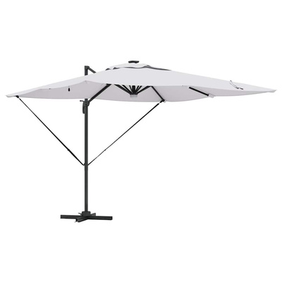 Parasol Roma Beżowy 286 x 284 x 270 cm Aluminium i Poliester