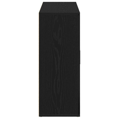 Komoda Czarny Dąb 91x29,5x75 cm Drewno konstrukcyjne