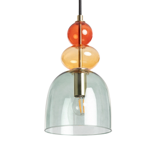 Lampa Wisząca Szklana Zielona E14 15cm L Abruzzo Koloreno