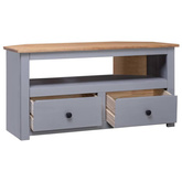 vidaXL Narożna szafka pod TV, szara, 93x49x49 cm, sosna, seria Panama
