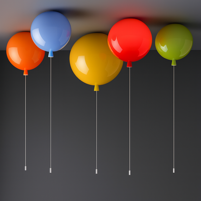 Lampa wisząca Abigali Baloon E27 do pokoju dziecięcego 20cm żółty