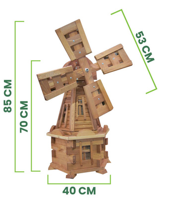 Wiatrak Ogrodowy Drewniany 85cm [W1]