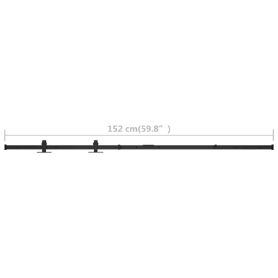System do drzwi przesuwnych do mebli, stal węglowa, 152 cm