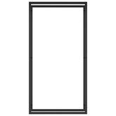 Stojak na drewno, matowy czarny, 80x28x154 cm, stalowy