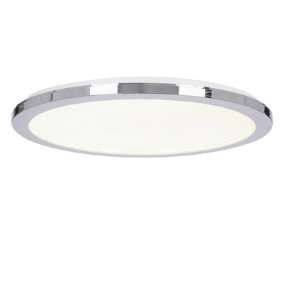 Plafon do łazienki PIXEL minimalistyczny – srebrny chromowany 40 cm - okrągły plafon LED z funkcją ściemniania 3000K 24W IP44