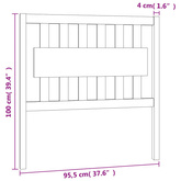 vidaXL Wezgłowie łóżka, czarne, 95,5x4x100 cm, lite drewno sosnowe wariant 4