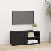 vidaXL Szafka pod TV, czarna, 80x31,5x36 cm, materiał drewnopochodny