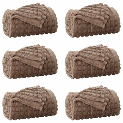 Koce narzutowe 6 pcs Camel 200 x 150 cm Polar