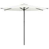 Parasolka ogrodowa 270 x 270 cm Poliester Prostokątny kremowy