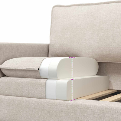 Sofa kremowy 76 x 81 x 87,5 cm Poliester