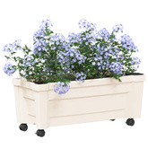 Donica Calypso z kółkami Biały 79 x 35 x 33 cm PP