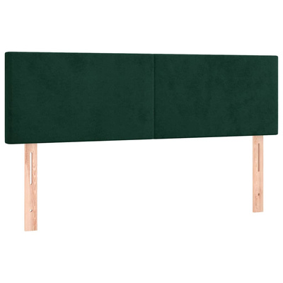 vidaXL Łóżko kontynentalne z materacem, zielone, aksamit, 140x190 cm model standard
