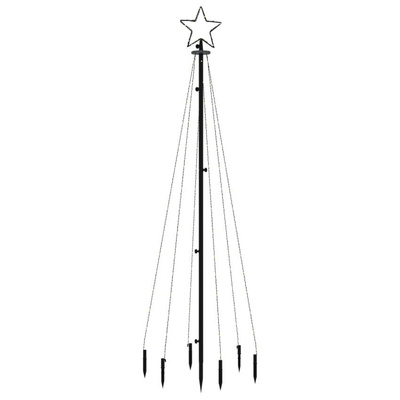 vidaXL Choinka z kołkiem gruntowym, 108 kolorowych LED, 180 cm