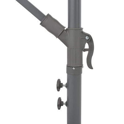 vidaXL Parasol wiszący z aluminiowym słupkiem, bordowy, 300 cm