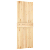 Drzwi przesuwne 80 x 210 cm Lite Drewno Sosnowe (Nieobrobione)
