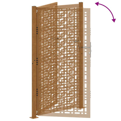 Brama ogrodowa 100x200 cm Stal nierdzewna Krzyż wzór