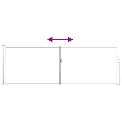 Rozkładany boczny markiz 300 x 100 cm Poliester Prostokątny