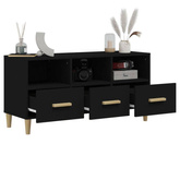 vidaXL Szafka pod TV, czarna, 102x36x50 cm, materiał drewnopochodny wariant 7