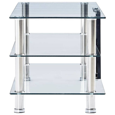 vidaXL Szafka pod TV, przezroczysta, 90x40x40 cm, hartowane szkło