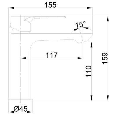 Bateria umywalkowa pinios l chrom BU-92-L01-X Invena