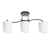Lampa Sufitowa Chromowy+Czarny 3X40 E27 Klosz Biały Esnyr