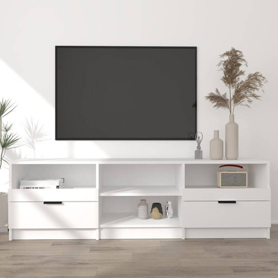 vidaXL Szafka pod TV, biała, 150x33,5x45 cm, materiał drewnopochodny