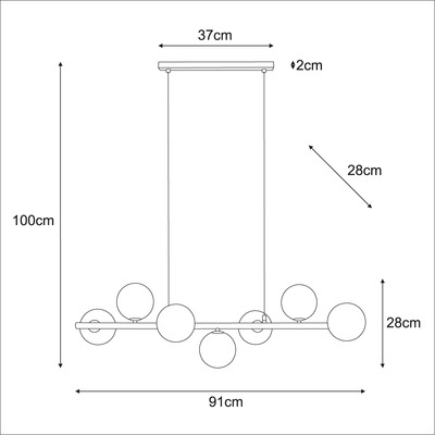 Lampa wisząca K-5842 z serii ARDI
