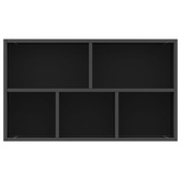 Regał na książki/szafka, czarny, 50x25x80 cm