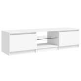 vidaXL Szafka pod TV z oświetleniem LED, biała, 140 x 40 x 35,5 cm