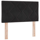 Łóżko ottoman z materacem Z zagłówkiem Czarny 80 x 200 cm Welur
