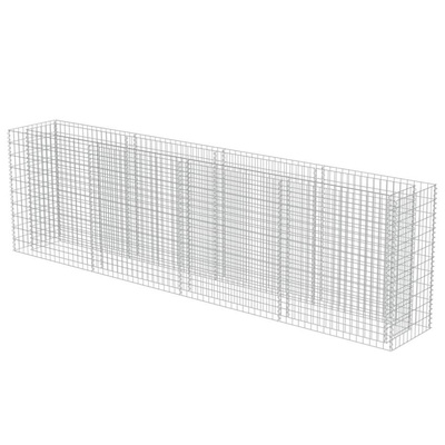 vidaXL Podwyższona donica gabionowa, galwanizowana stal, 360x50x100 cm