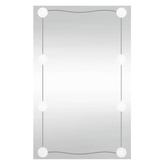 vidaXL Lustro ścienne z LED, 40x60 cm, szklane, prostokątne