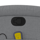 vidaXL Podnoszony fotel masujący, rozkładany, jasnoszary, tkanina