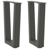 Nogi do stolika kawowego w kształcie litery V 2 szt. Antracyt 38x(42-43,3) cm Stal