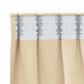 Firany blackout z kółkami 2 pcs Kremowy 225 x 140 cm Poliester