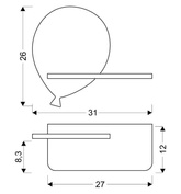 Półka podświetlana LED 4W IQ Kids Balloon złoty 21-85108