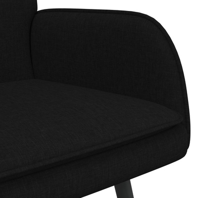 Sofa dwuosobowa Czarny 115 x 61 x 87 cm tkanina