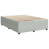 Łóżko z box spring LED z materacem jasnoszary 160 x 200 cm