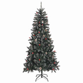 Sztuczna choinka z podstawą Zielony 210 cm PVC, plastik i stal