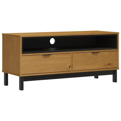 Szafka pod TV FLAM, 110x40x50 cm, lite drewno sosnowe vidaXL