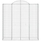 Kosze gabionowe, 10 szt, 200x50x200/220cm, galwanizowane żelazo